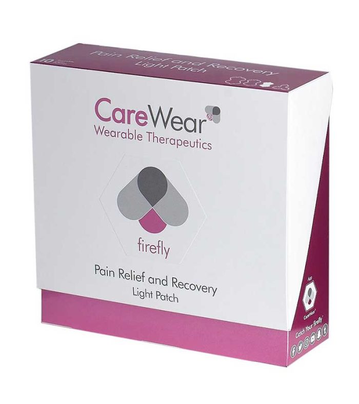 CareWear’s Box of 10 Small Butterfly Magenta Light Therapy Patches | Pain Management Panakeia